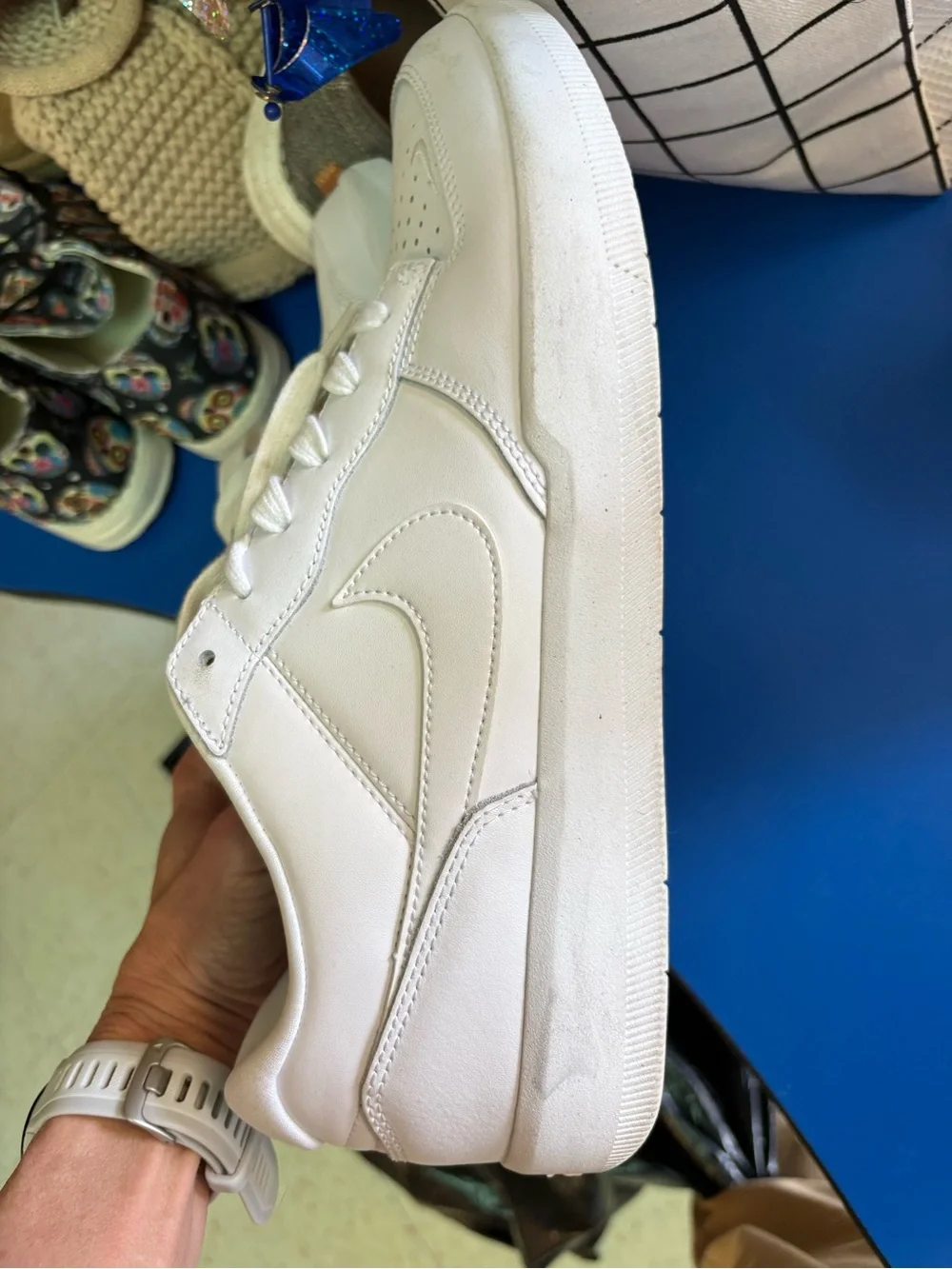 Nike White Low-Top Leather Sneakers